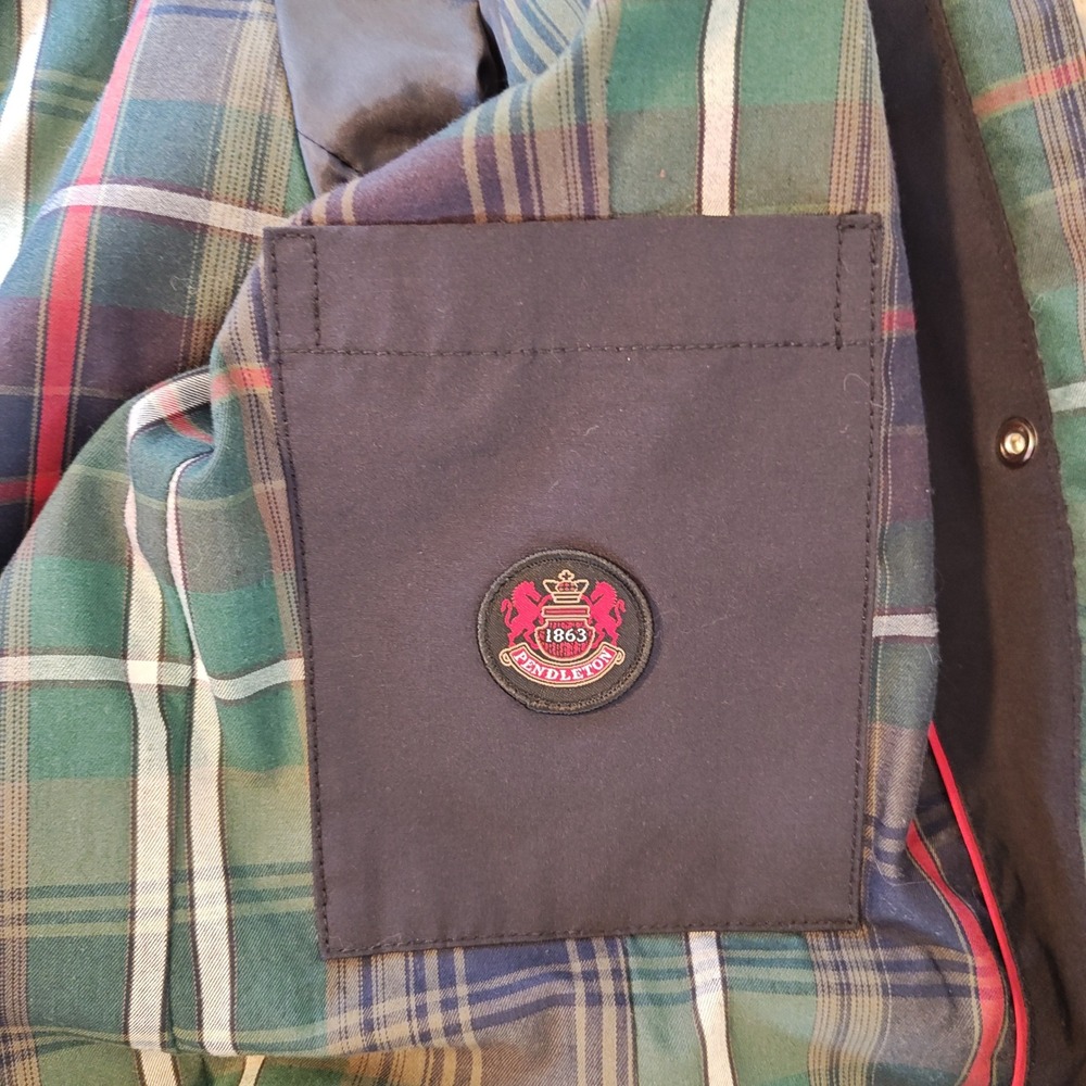 Pendleton Softshell Rain Jacket Women M Navy Blue… - image 10